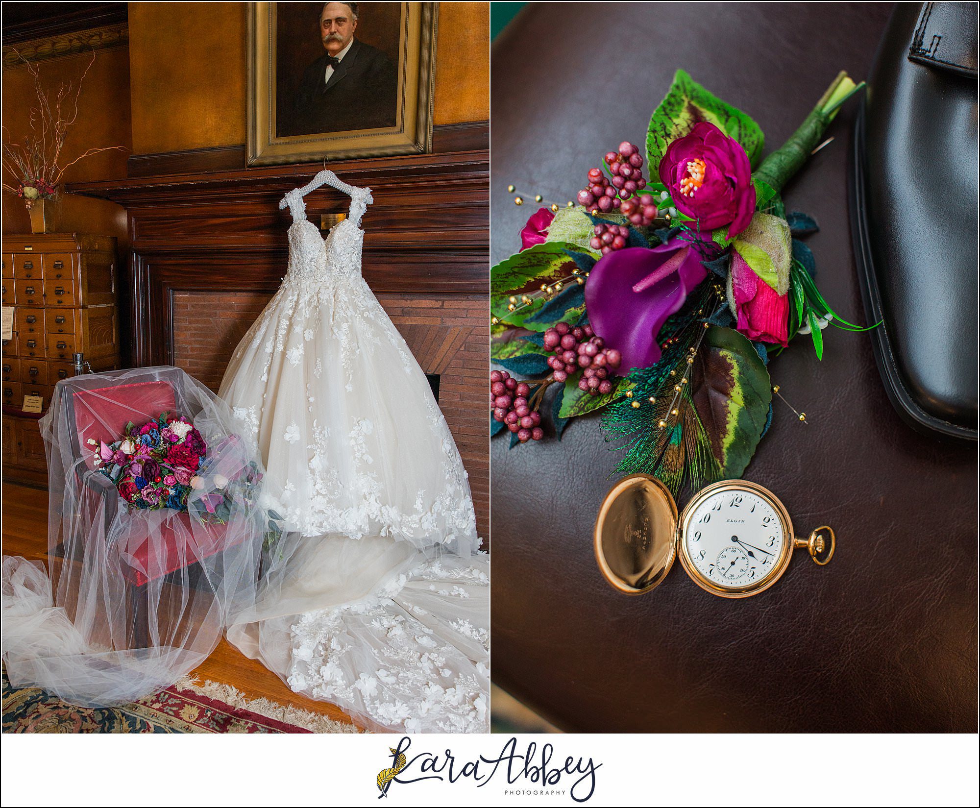 Jewel Tone Fall Wedding at Soldiers and Sailors Memorial Hall in Pittsburgh, PA
