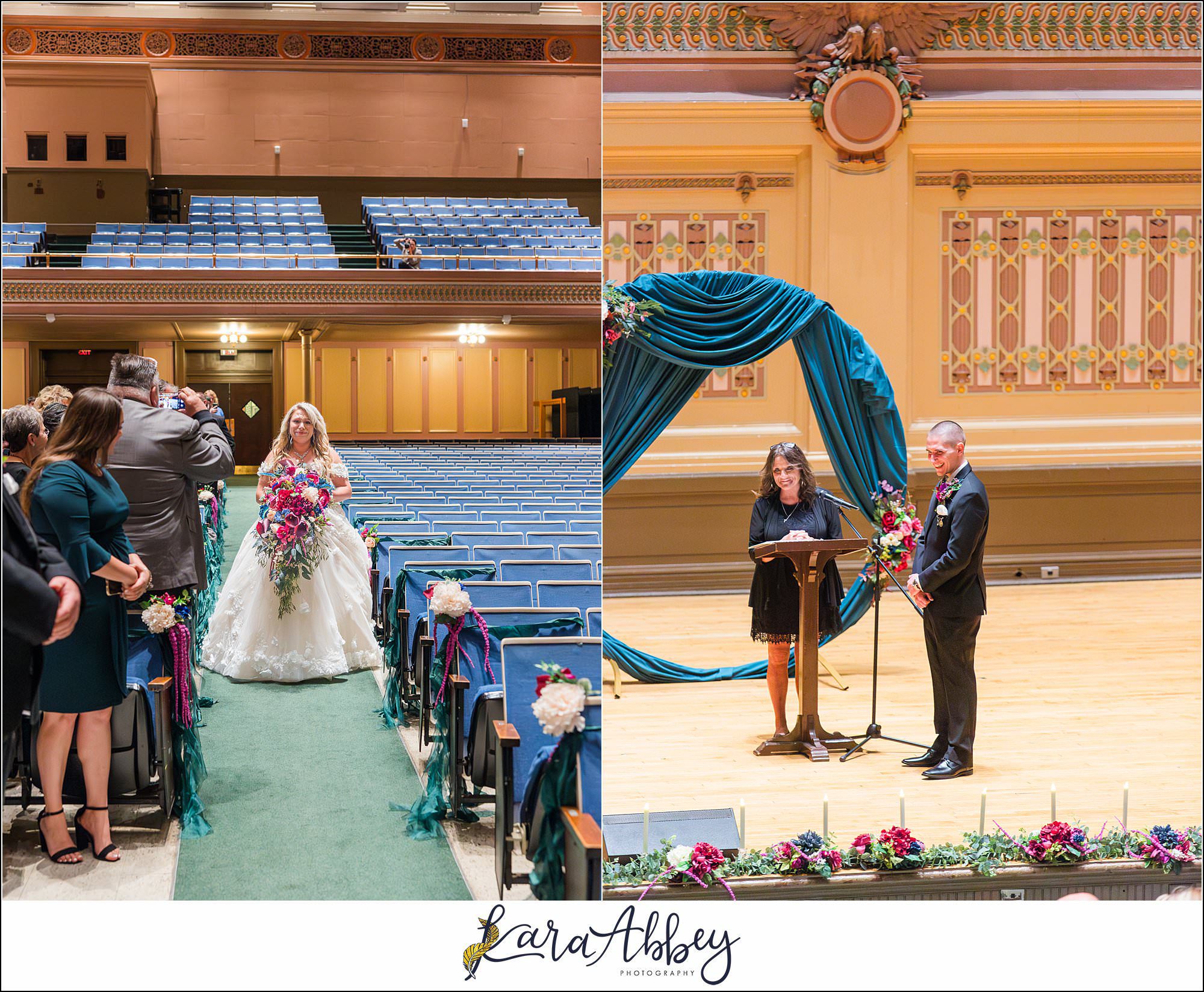 Jewel Tone Fall Wedding at Soldiers and Sailors Memorial Hall in Pittsburgh, PA