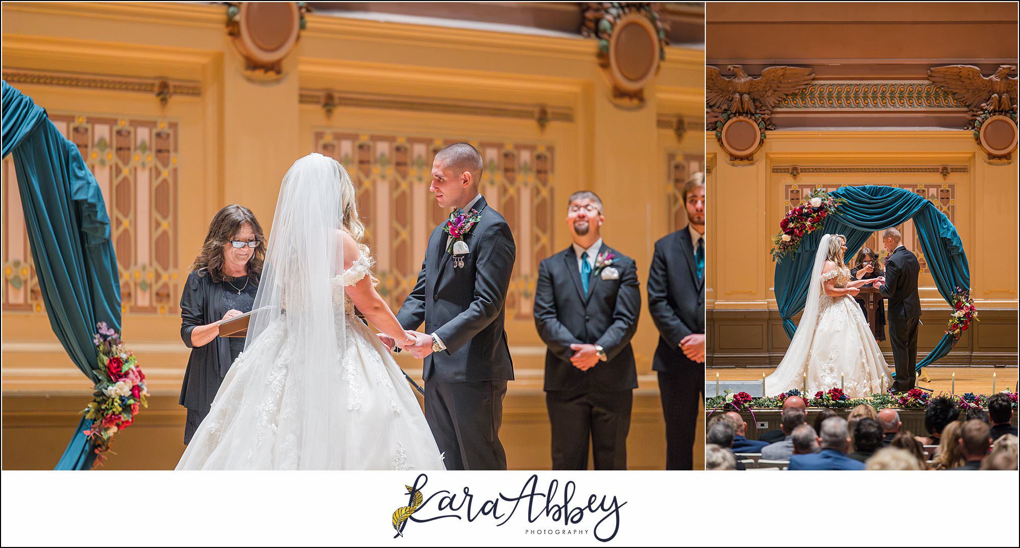 Jewel Tone Fall Wedding at Soldiers and Sailors Memorial Hall in Pittsburgh, PA