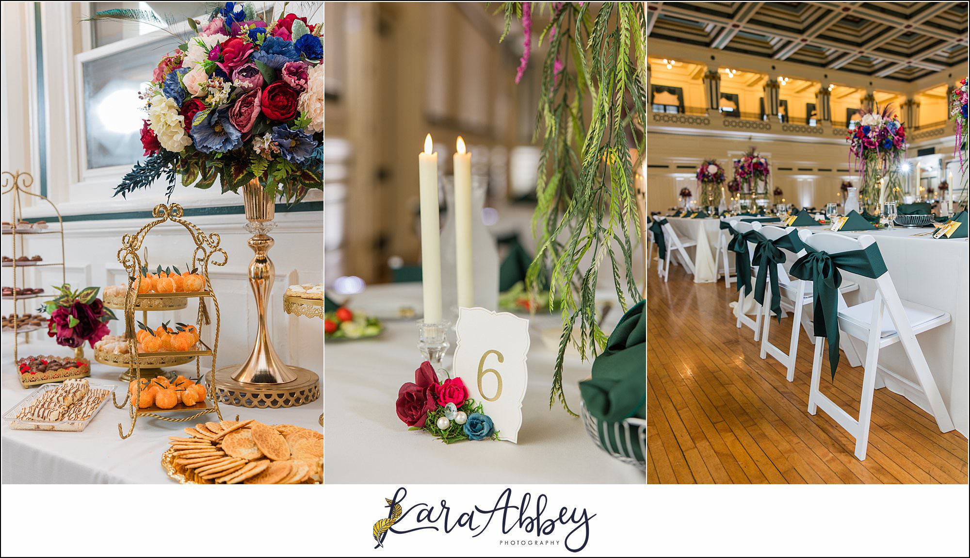 Jewel Tone Fall Wedding at Soldiers and Sailors Memorial Hall in Pittsburgh, PA
