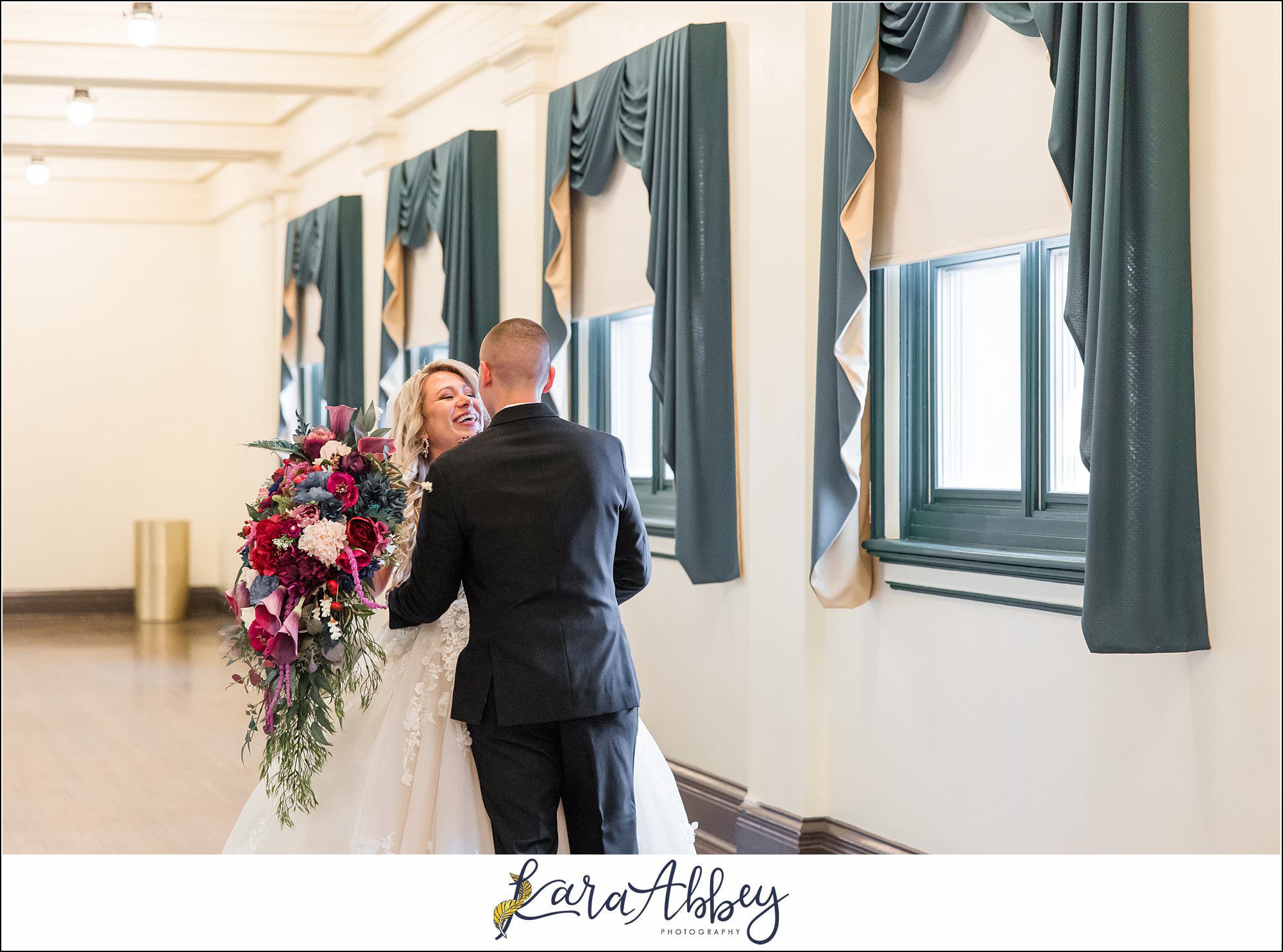 Jewel Tone Fall Wedding at Soldiers and Sailors Memorial Hall in Pittsburgh, PA