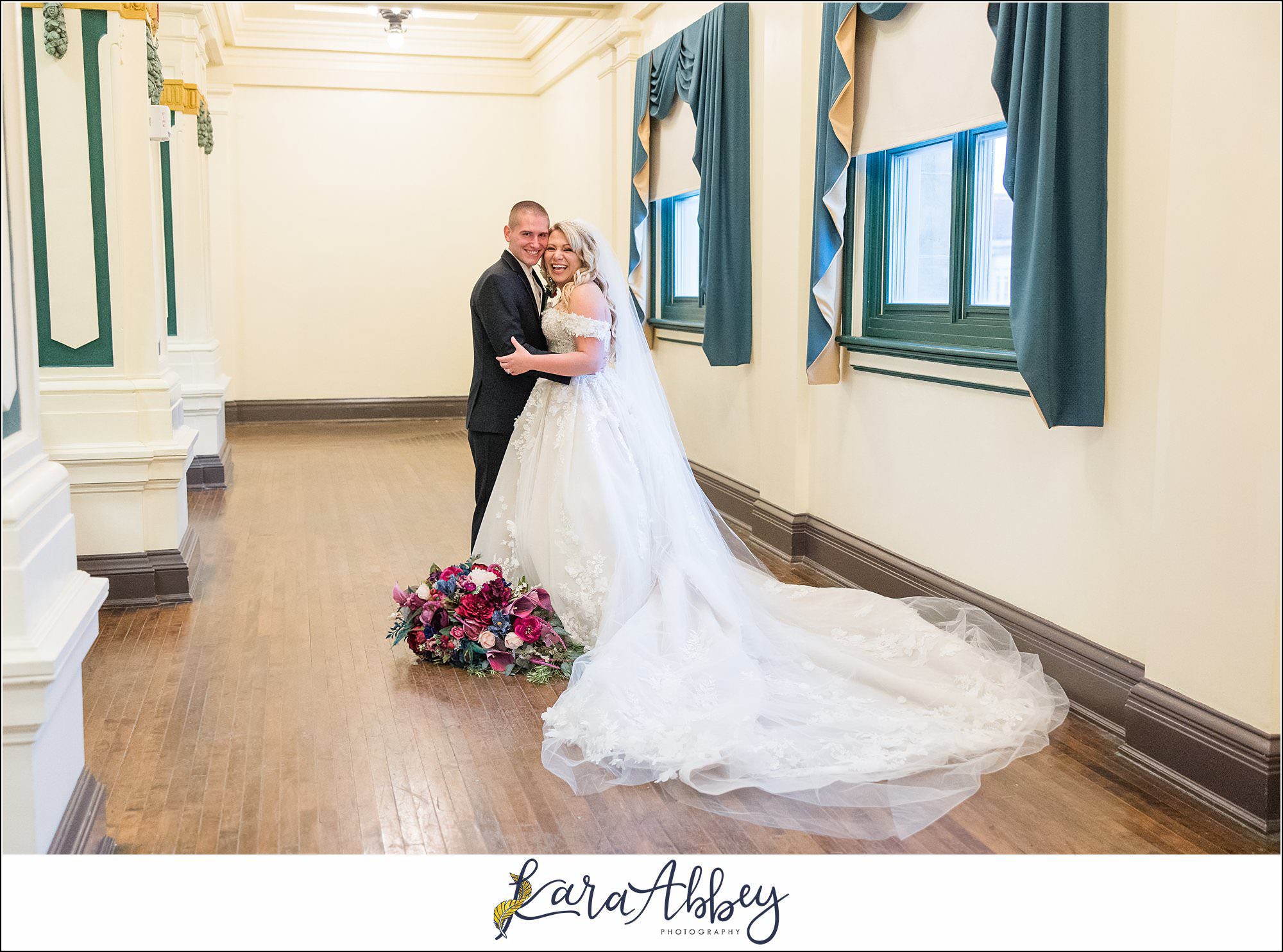 Jewel Tone Fall Wedding at Soldiers and Sailors Memorial Hall in Pittsburgh, PA