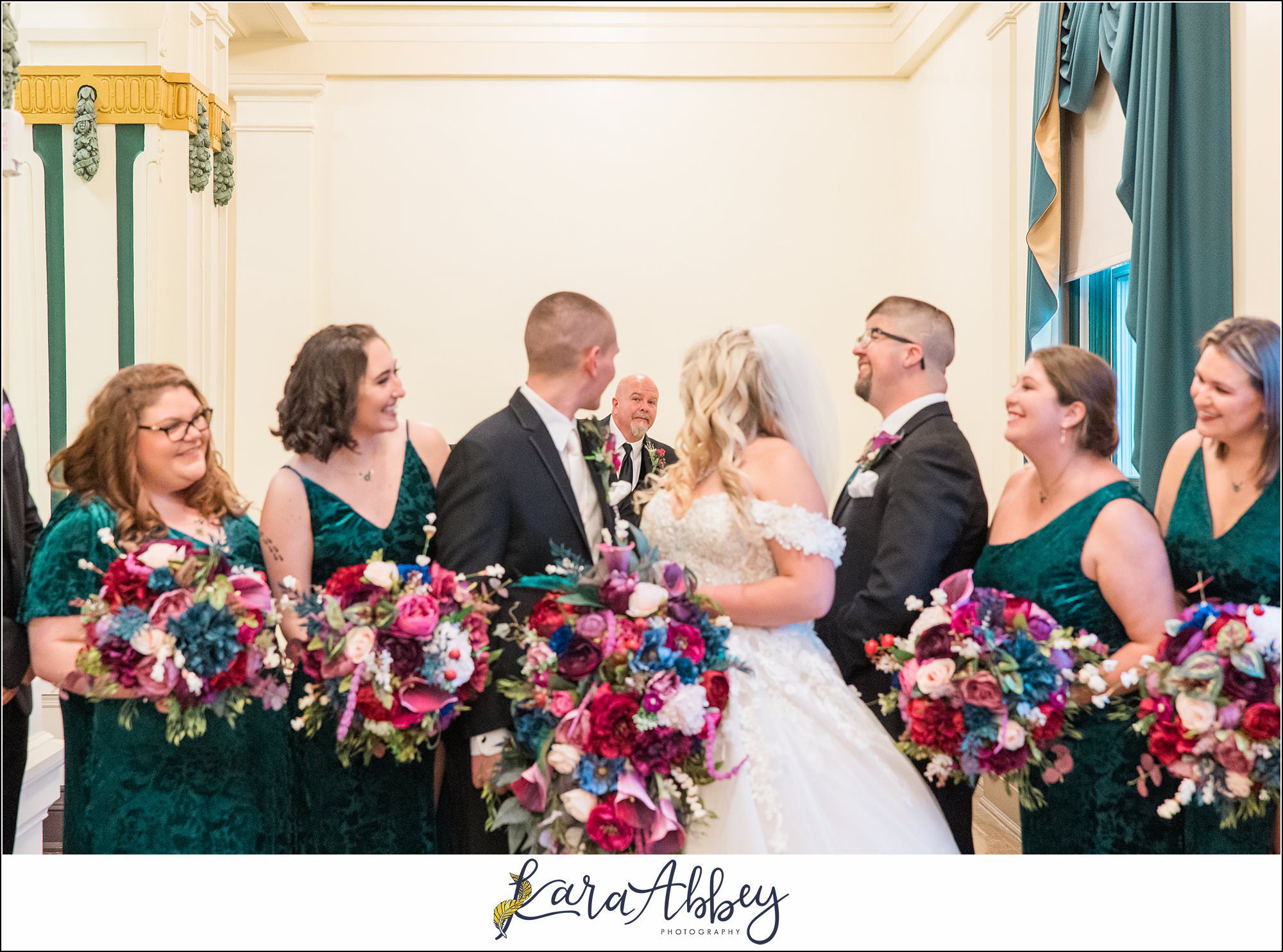 Jewel Tone Fall Wedding at Soldiers and Sailors Memorial Hall in Pittsburgh, PA