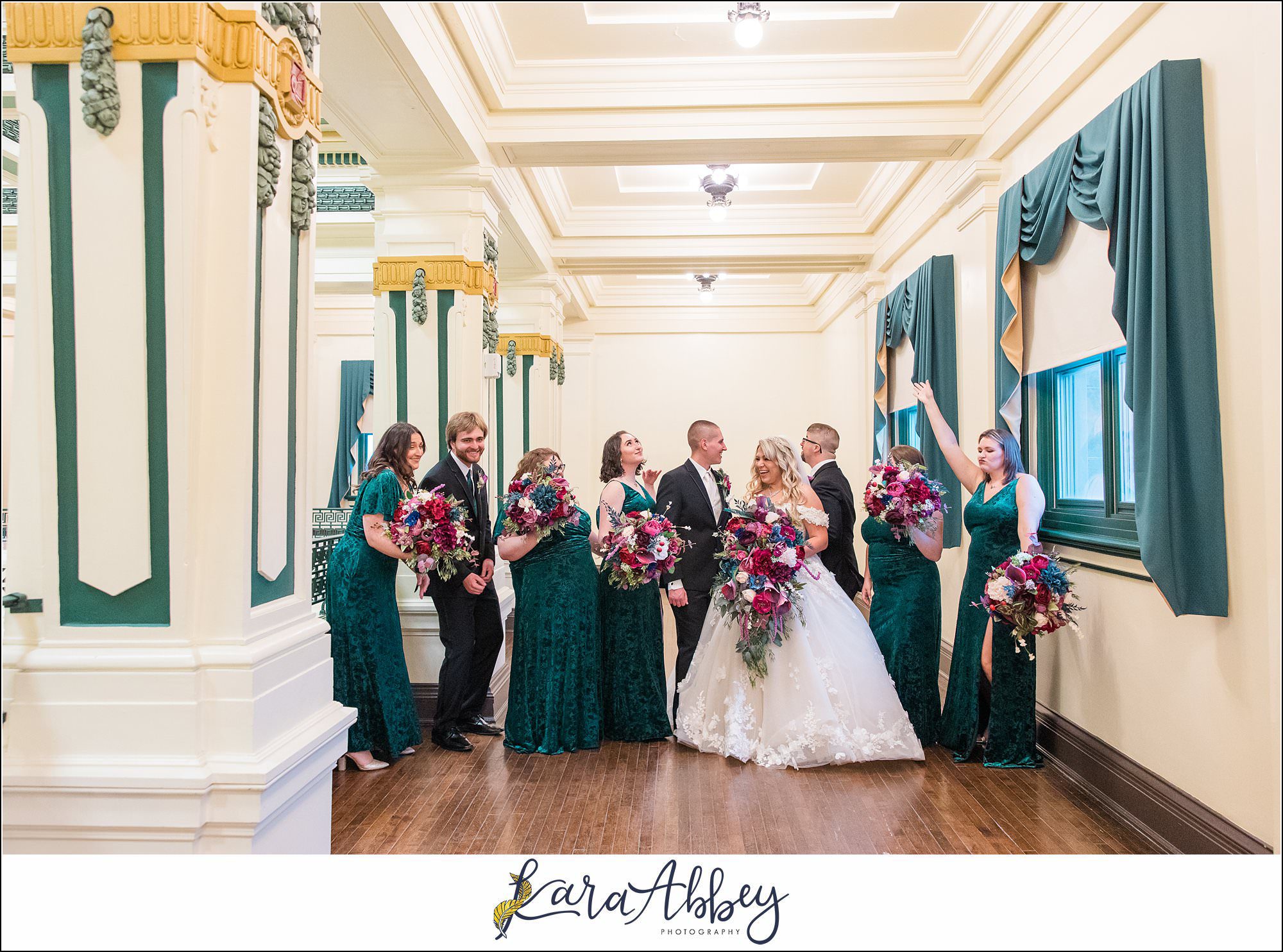 Jewel Tone Fall Wedding at Soldiers and Sailors Memorial Hall in Pittsburgh, PA