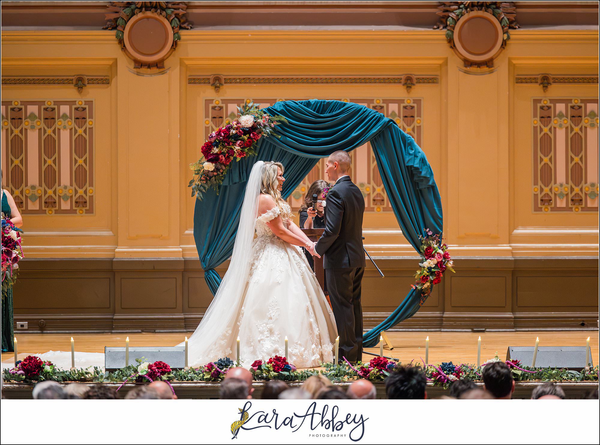 Jewel Tone Fall Wedding at Soldiers and Sailors Memorial Hall in Pittsburgh, PA