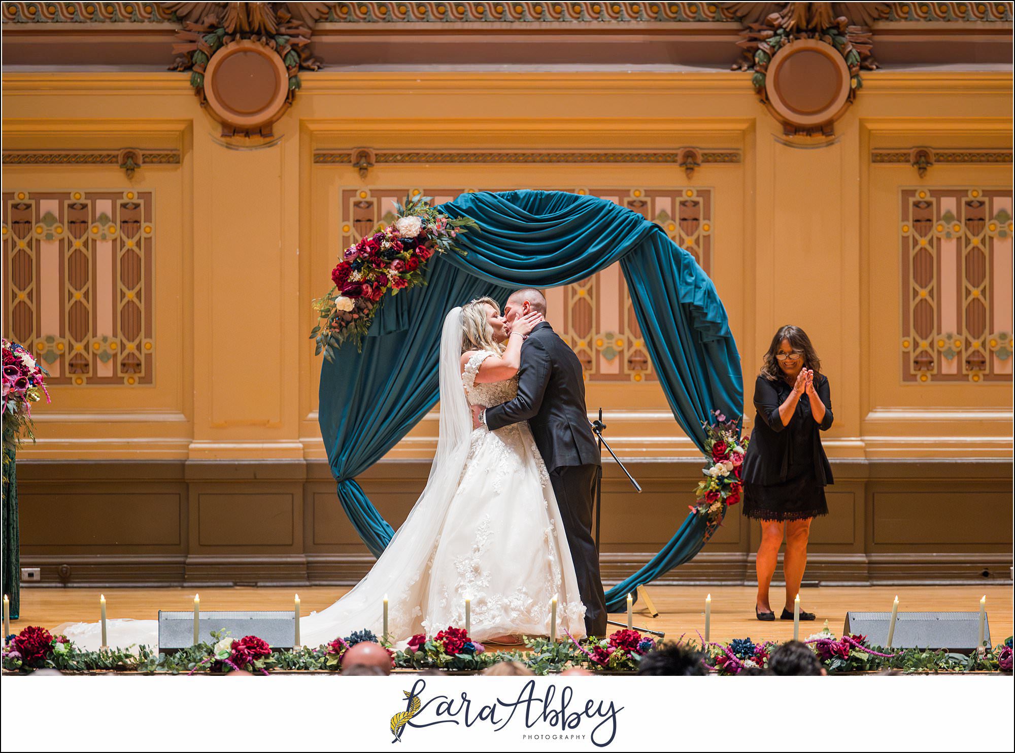 Jewel Tone Fall Wedding at Soldiers and Sailors Memorial Hall in Pittsburgh, PA