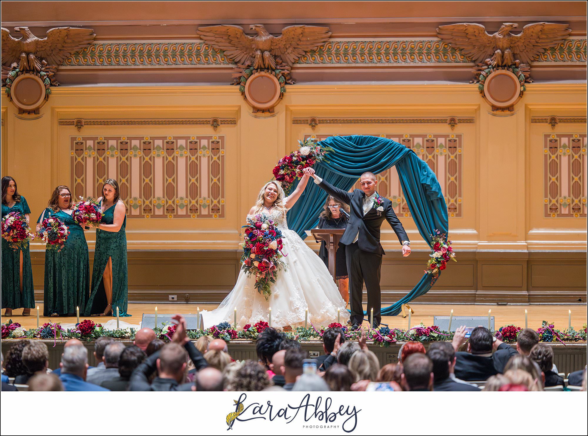 Jewel Tone Fall Wedding at Soldiers and Sailors Memorial Hall in Pittsburgh, PA