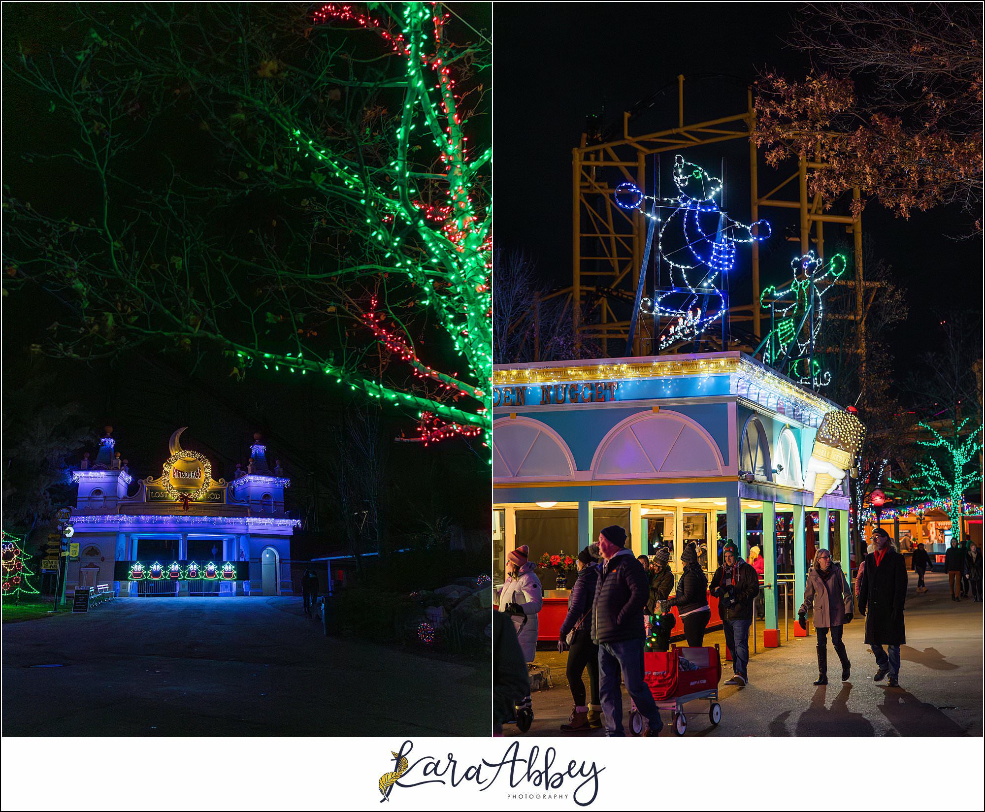 Holiday Lights at Kennywood Park The Adventuring Abbeys Family VLOG