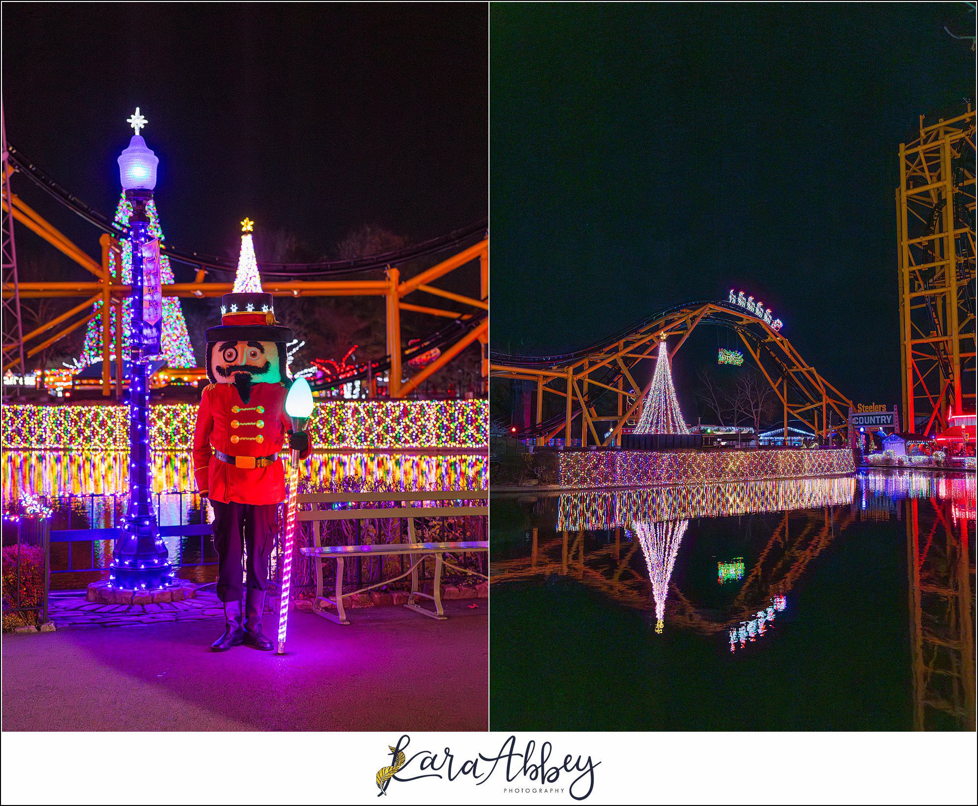 Holiday Lights at Kennywood Park The Adventuring Abbeys Family VLOG