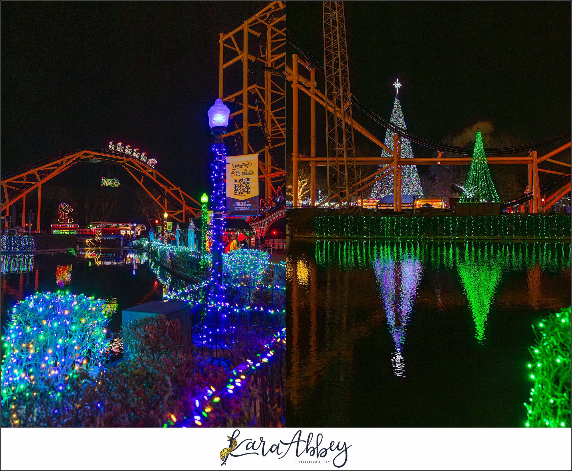 Holiday Lights at Kennywood Park The Adventuring Abbeys Family VLOG