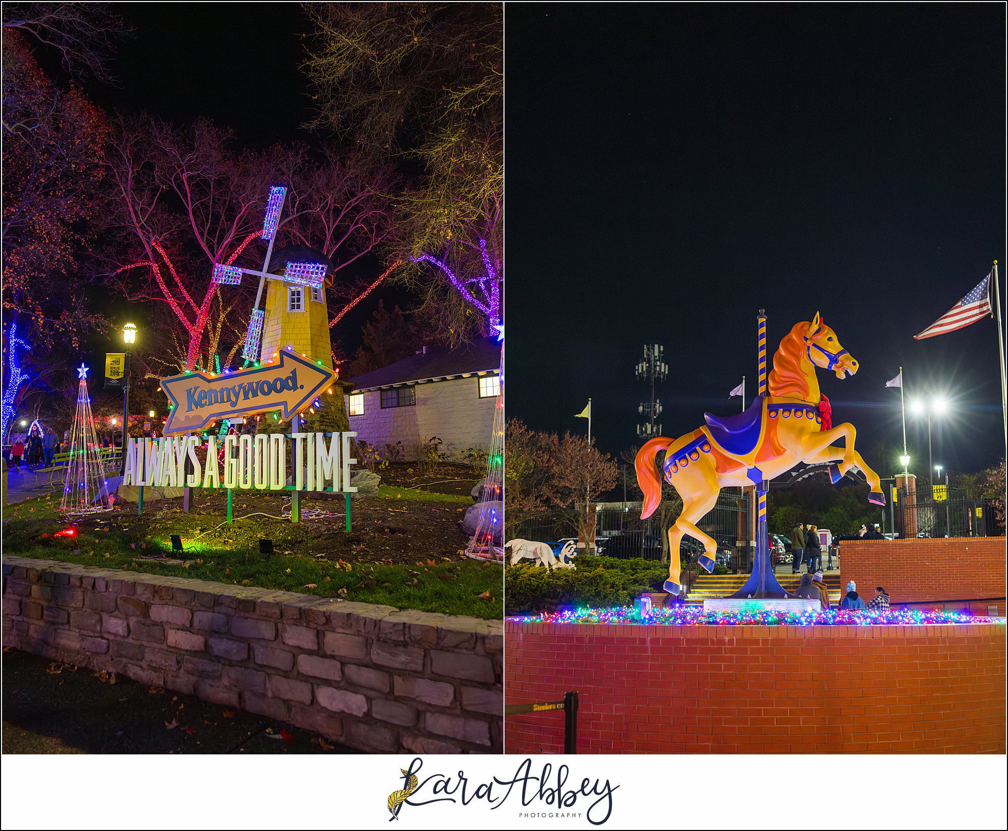 Holiday Lights at Kennywood Park The Adventuring Abbeys Family VLOG