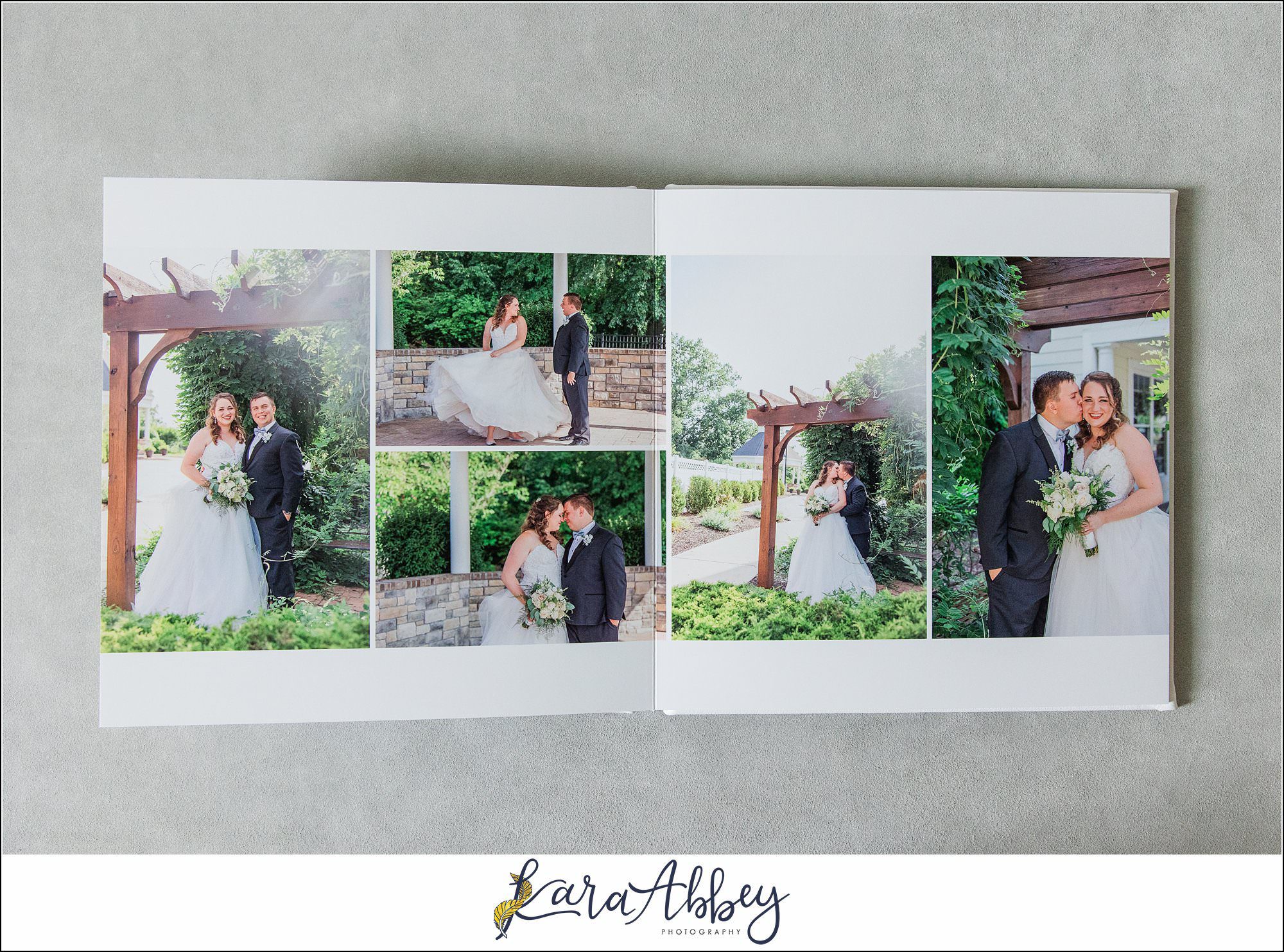White Leather Luxury Wedding Album St. Paul Cathedral in Pittsburgh PA
