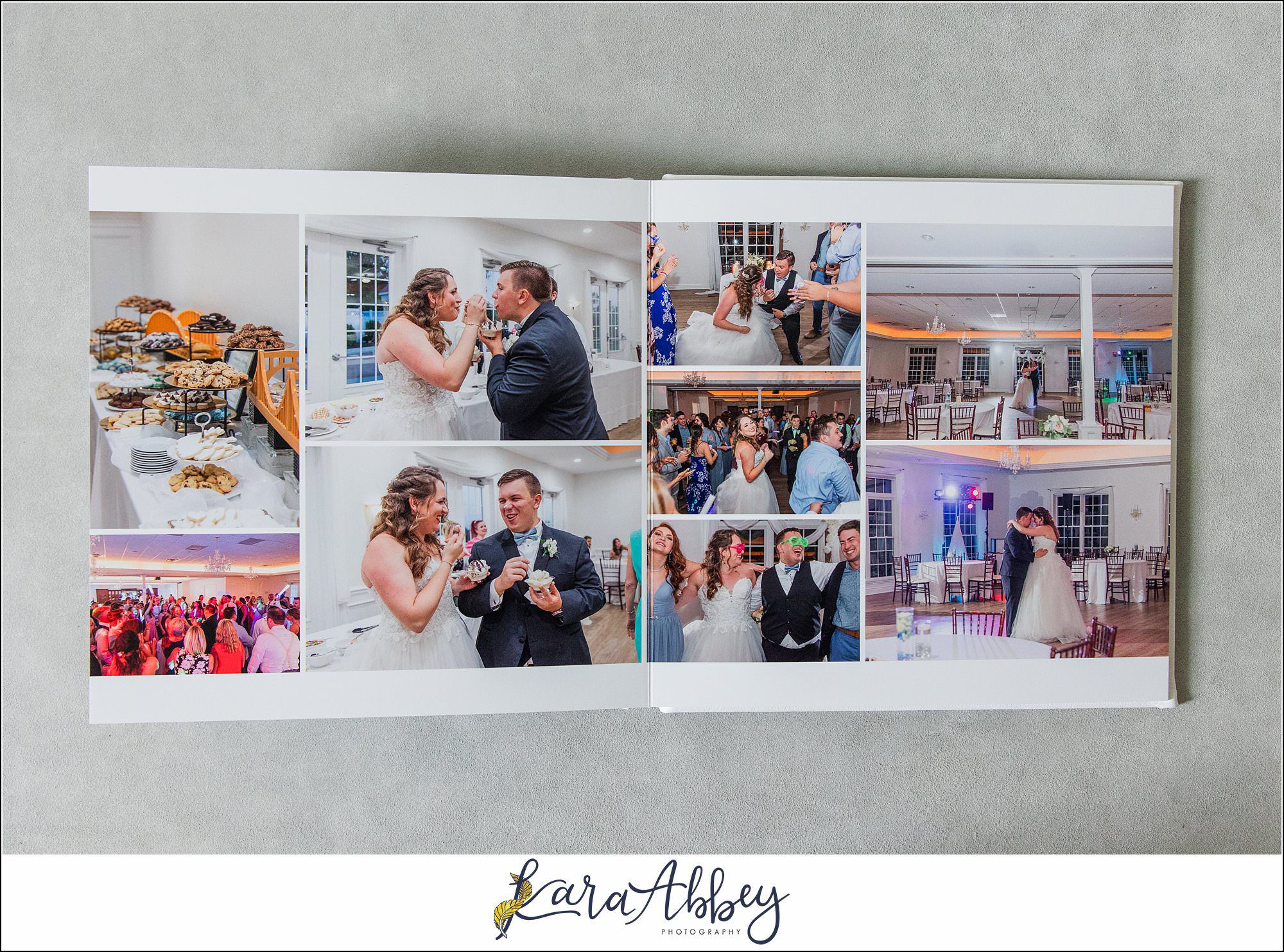 White Leather Luxury Wedding Album St. Paul Cathedral in Pittsburgh PA
