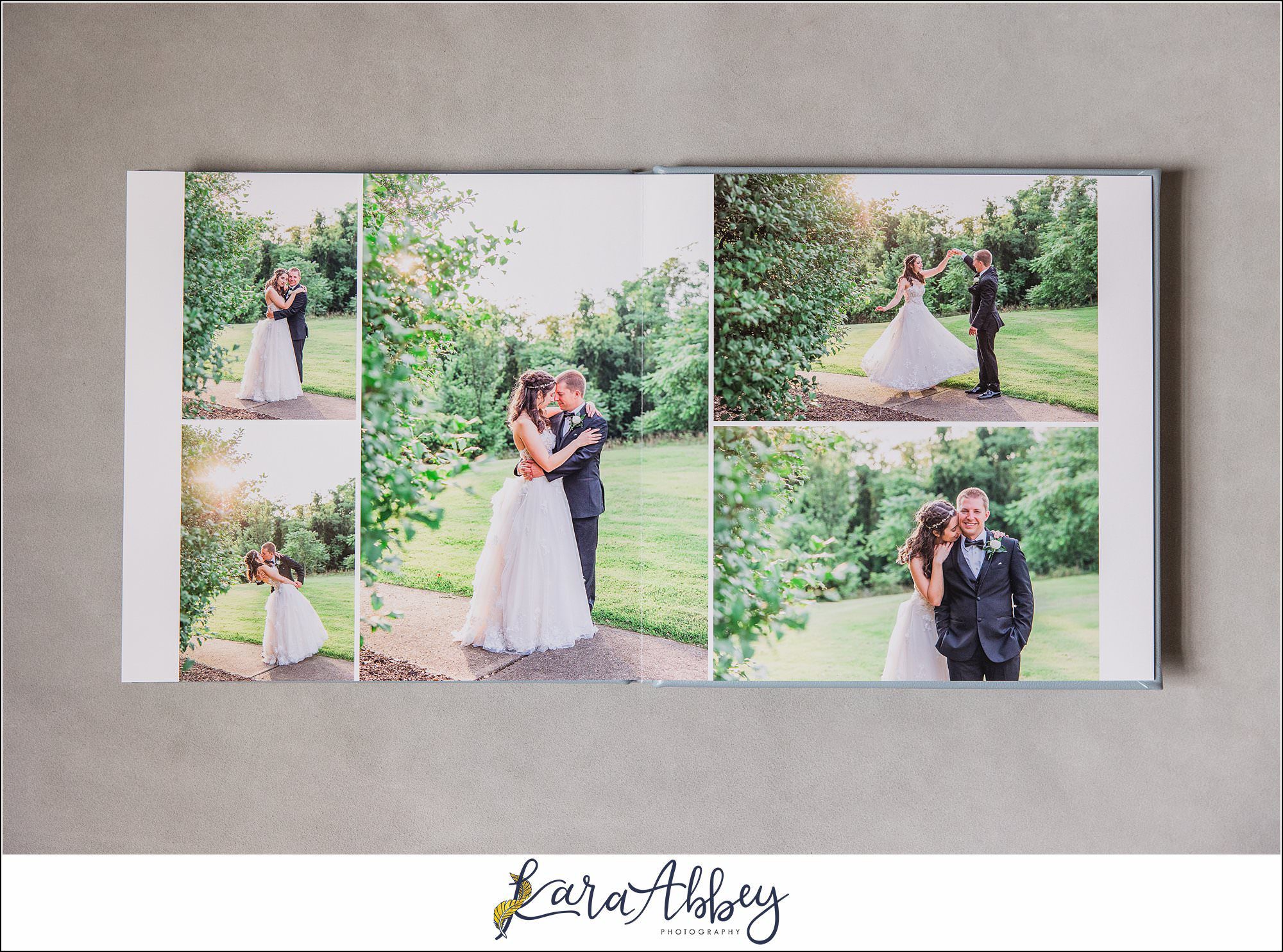 Light Blue Leather Heirloom Wedding Album in Irwin PA