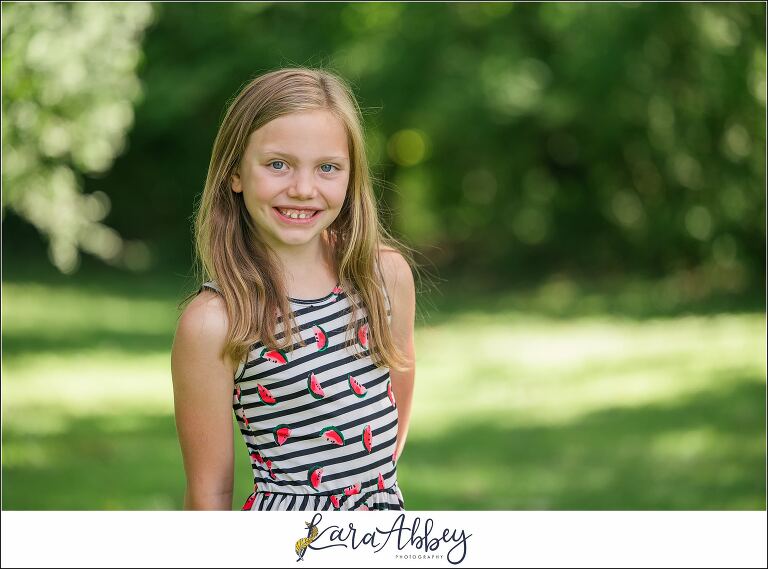 Summer Backyard Half Birthday Portraits in Irwin PA