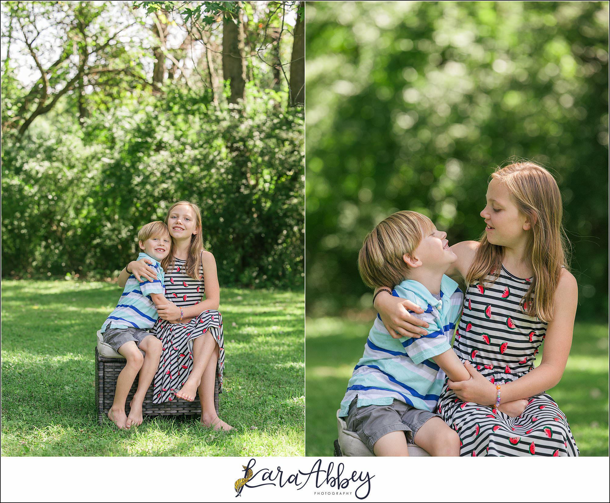 Summer Backyard Half Birthday Portraits in Irwin PA