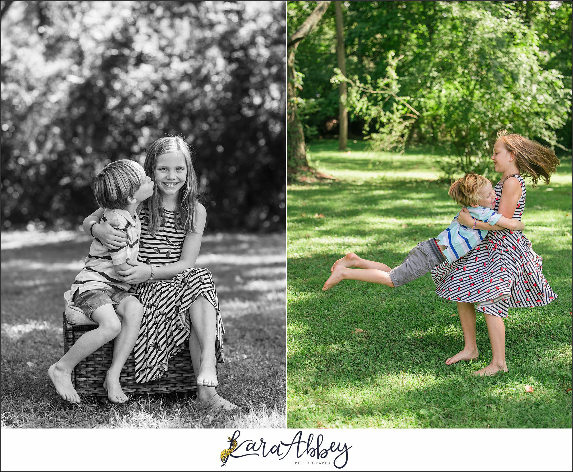 Summer Backyard Half Birthday Portraits in Irwin PA
