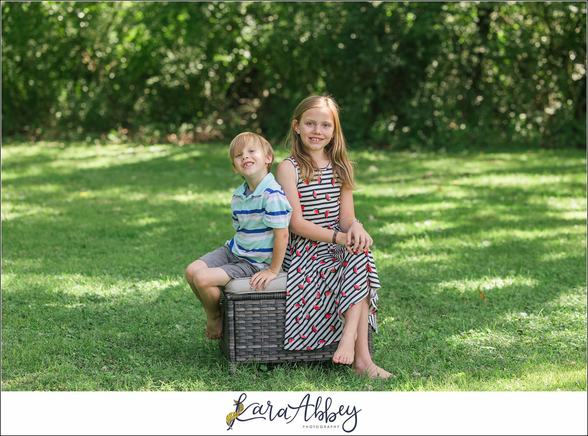 Summer Backyard Half Birthday Portraits in Irwin PA