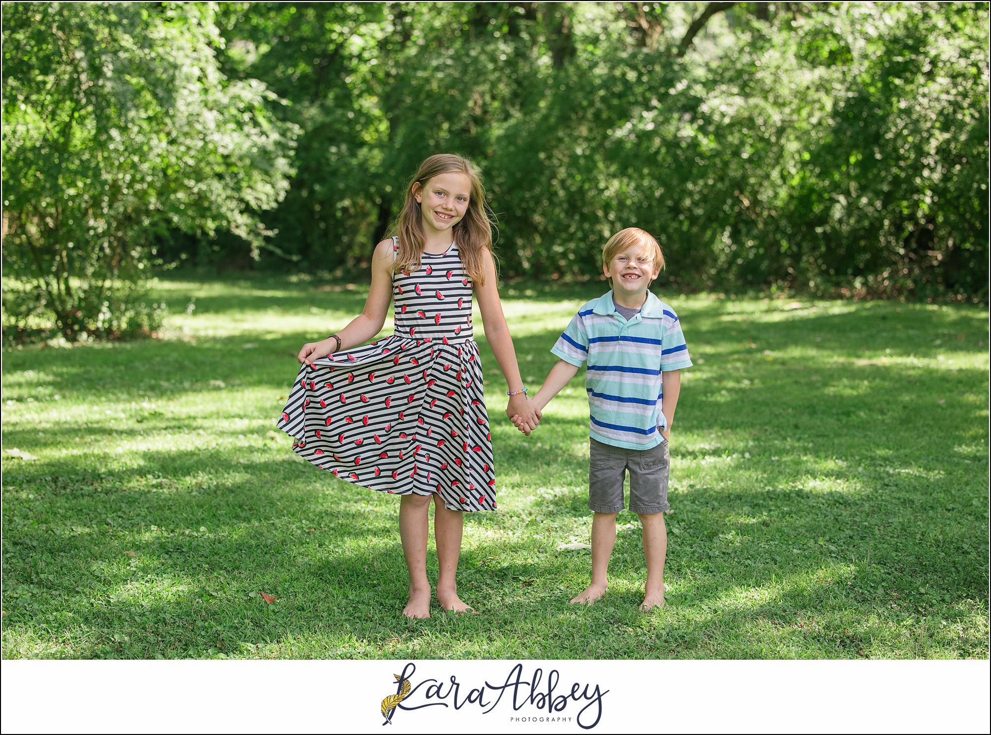 Summer Backyard Half Birthday Portraits in Irwin PA