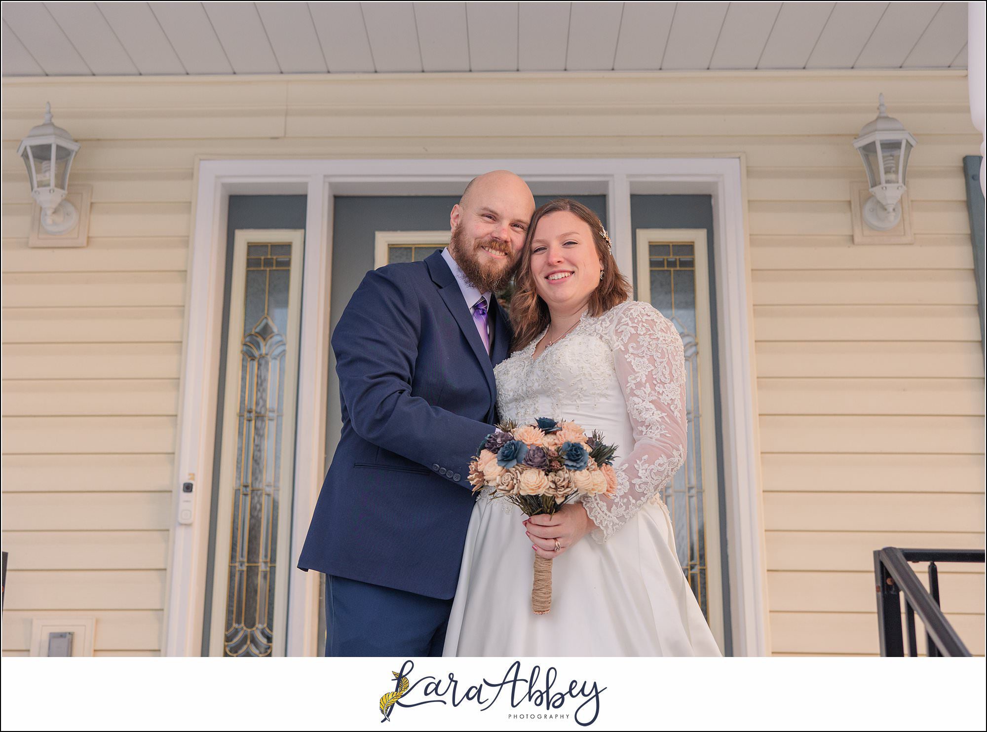 Winter Snowy Bridal Portraits in White Oak, PA