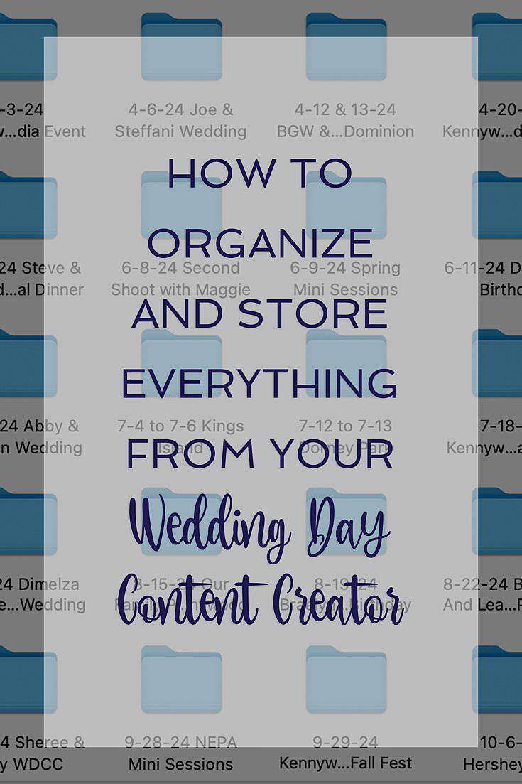 How to Organize and Store Everything Your Wedding Content Creator Sends You