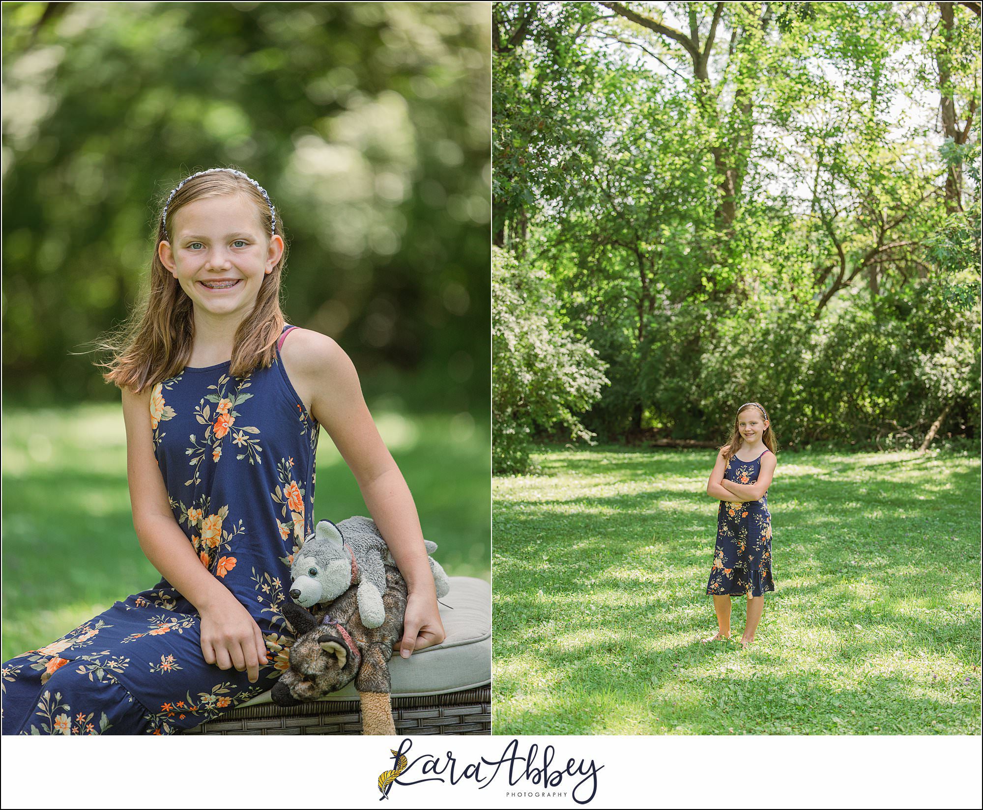 Half Birthday Backyard Portraits in Irwin PA