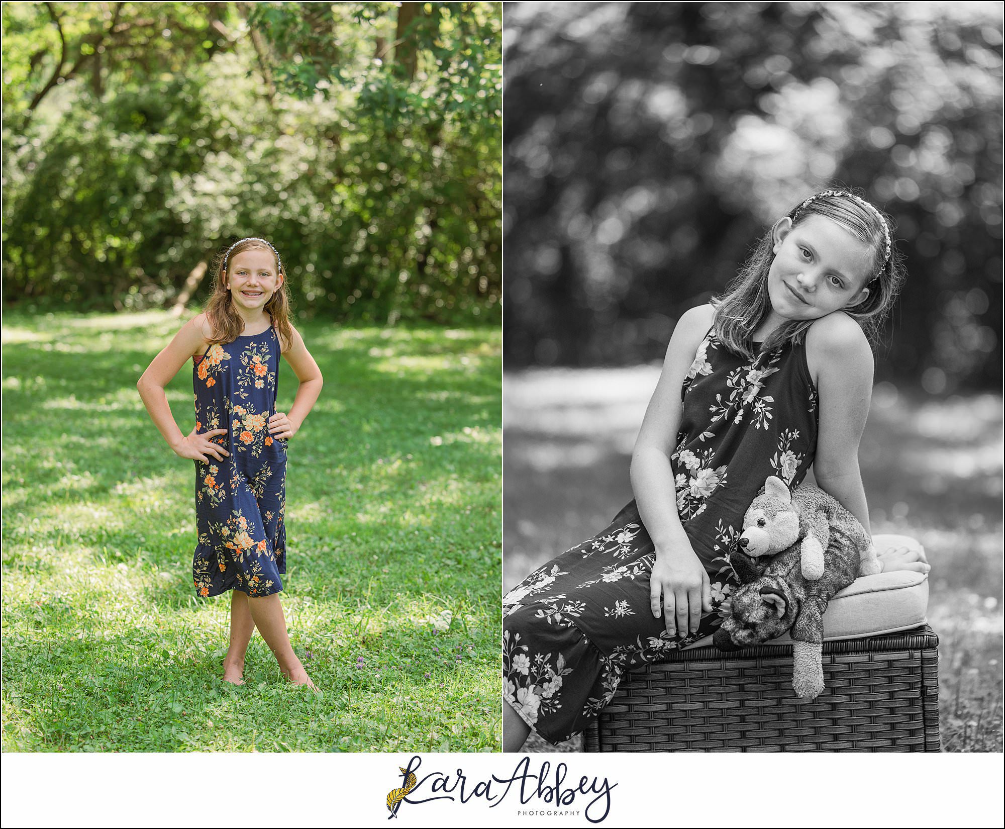 Half Birthday Backyard Portraits in Irwin PA