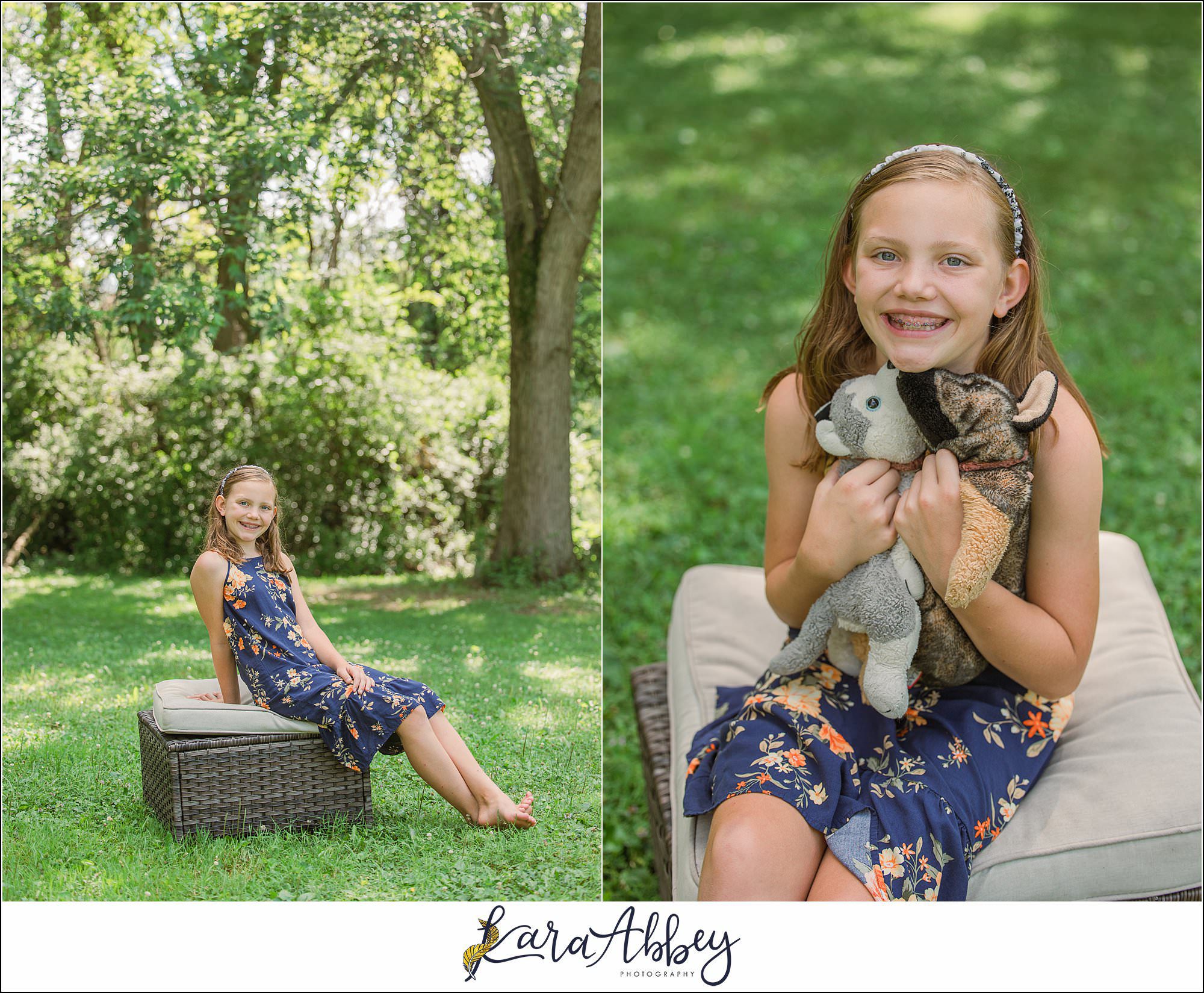 Half Birthday Backyard Portraits in Irwin PA