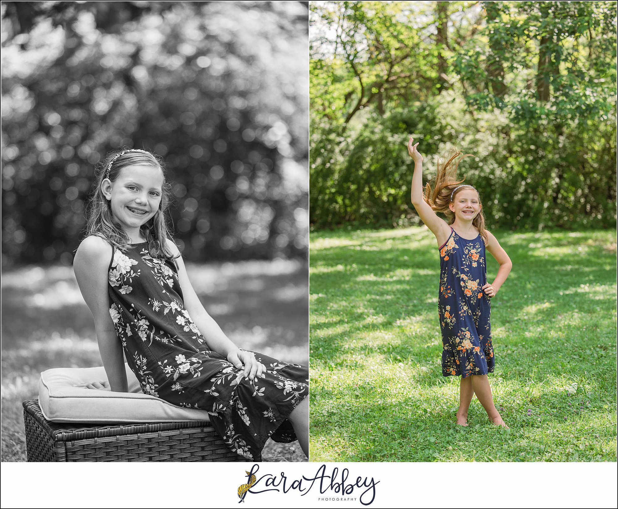 Half Birthday Backyard Portraits in Irwin PA