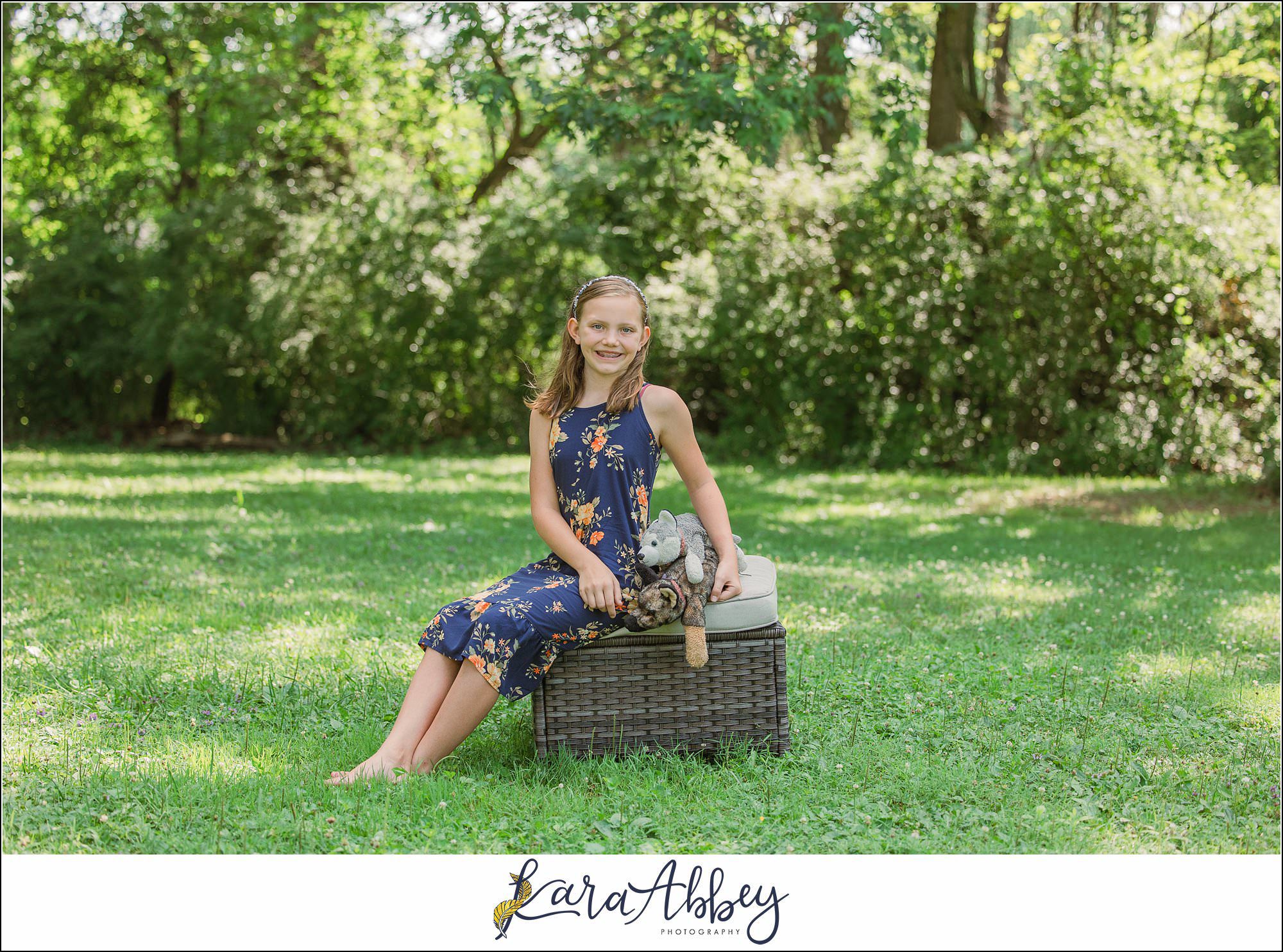 Half Birthday Backyard Portraits in Irwin PA