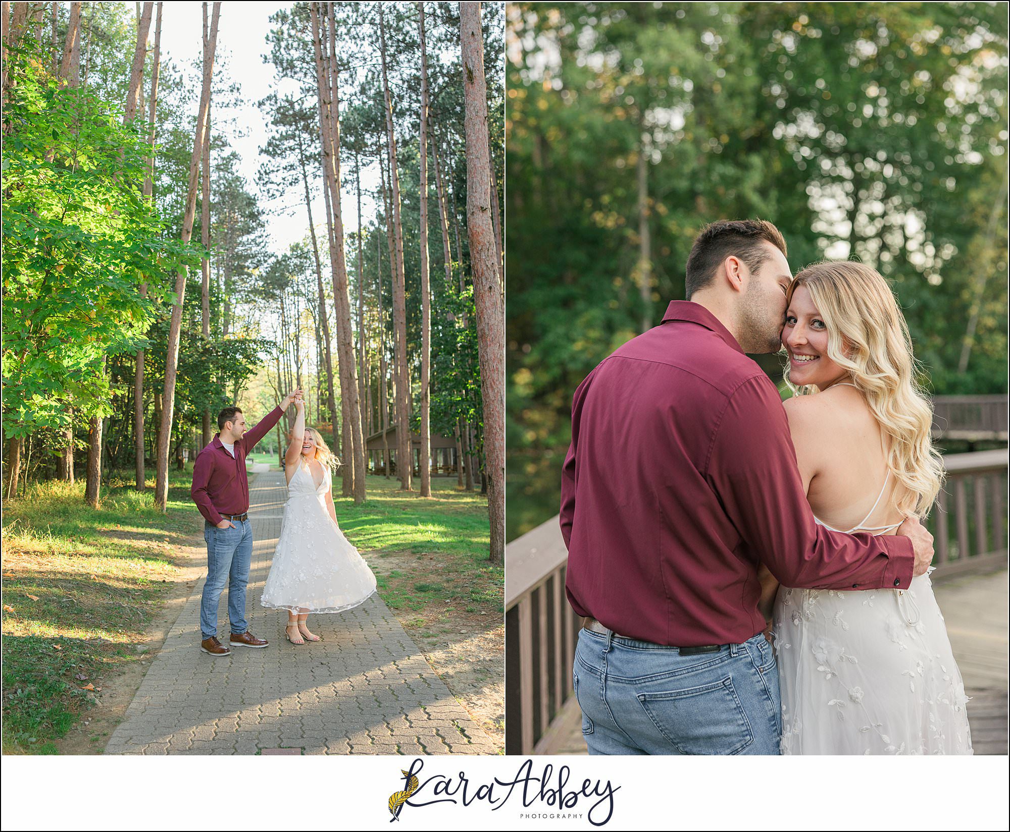 Alyse and Alex Engagement Photos at Twin Lakes Park in Greensburg, PA