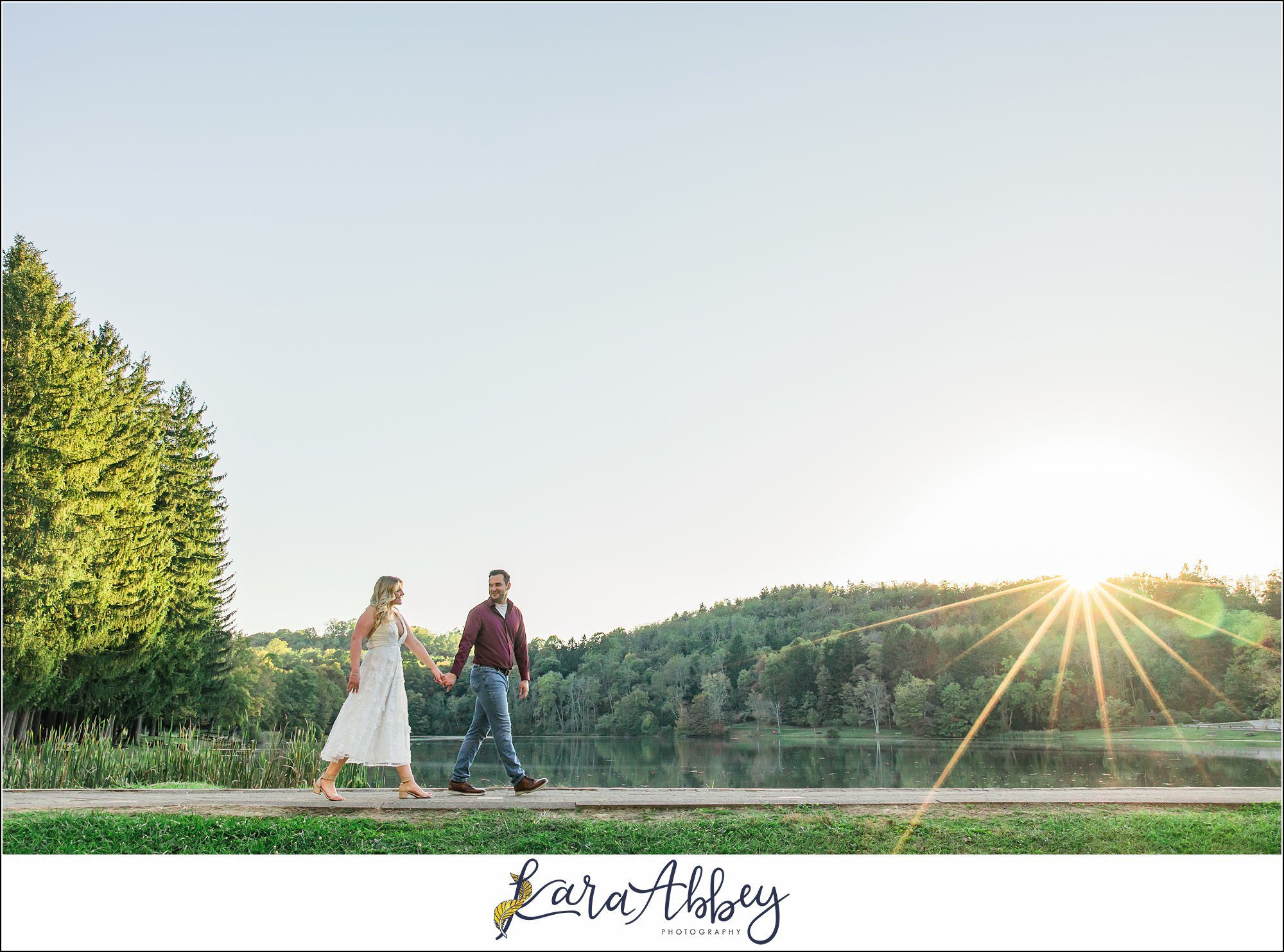 Alyse and Alex Engagement Photos at Twin Lakes Park in Greensburg, PA
