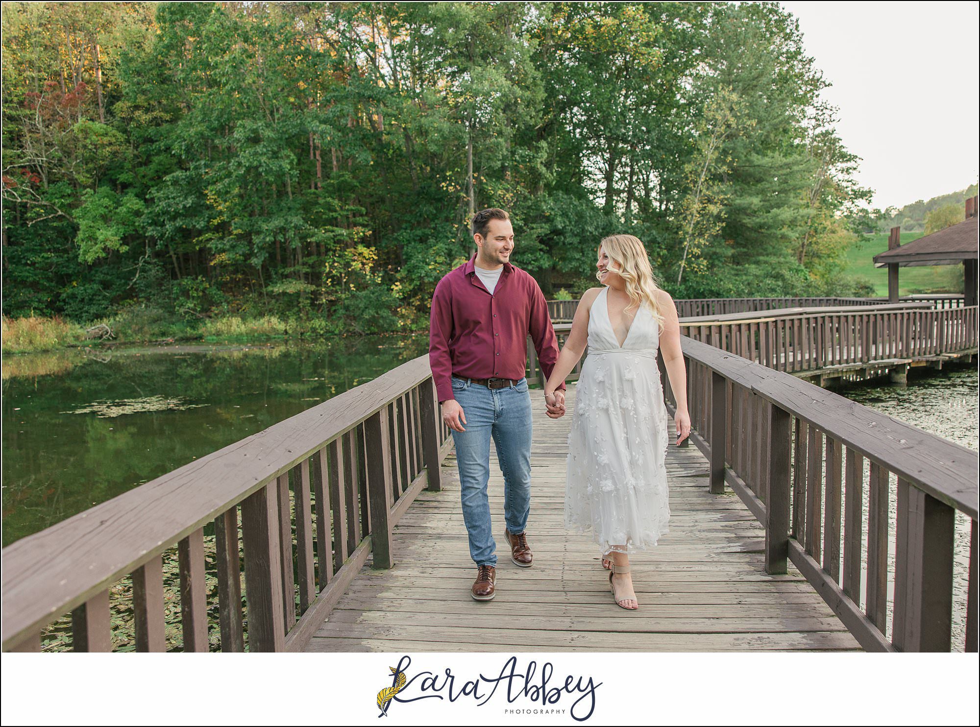 Alyse and Alex Engagement Photos at Twin Lakes Park in Greensburg, PA
