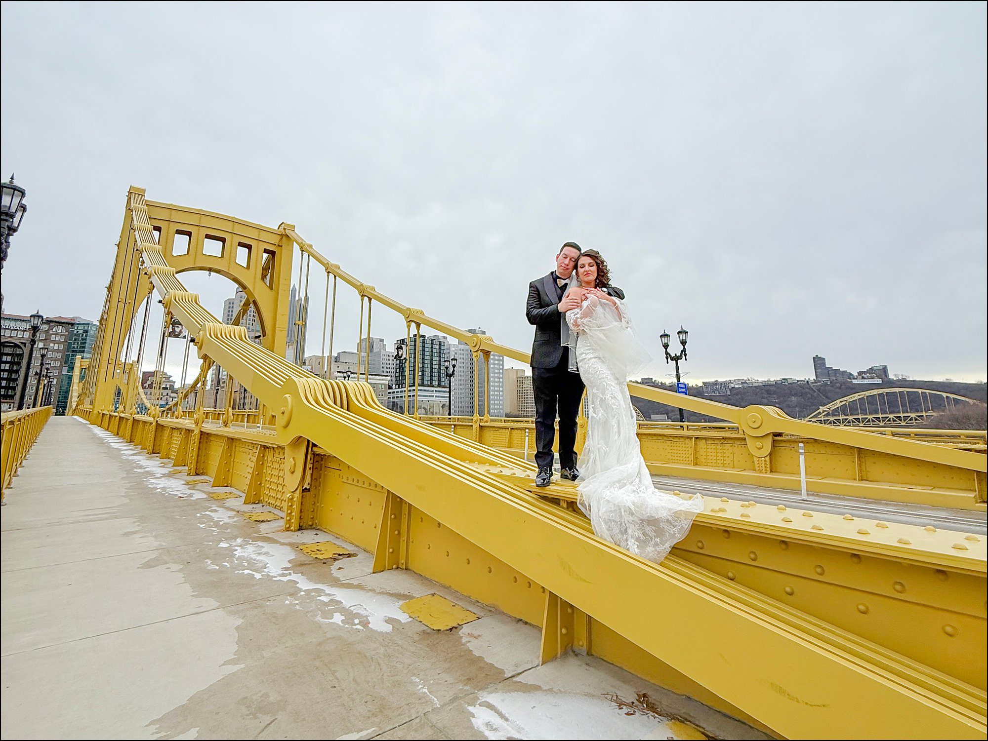 Wedding Content Creation at Wintergarden at PPG Place in Pittsburgh PA