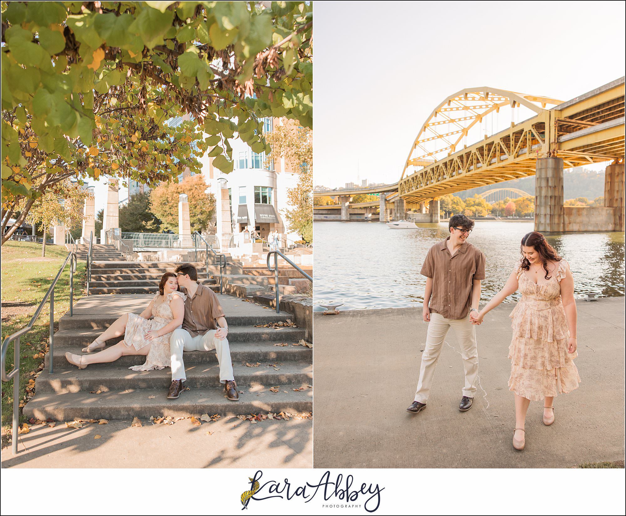 Roberto Clemente Bridge Summer Downtown Pittsburgh Engagement Session