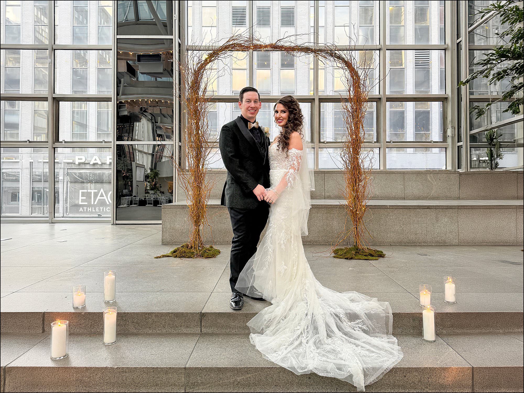 Wedding Content Creation at Wintergarden at PPG Place in Pittsburgh PA