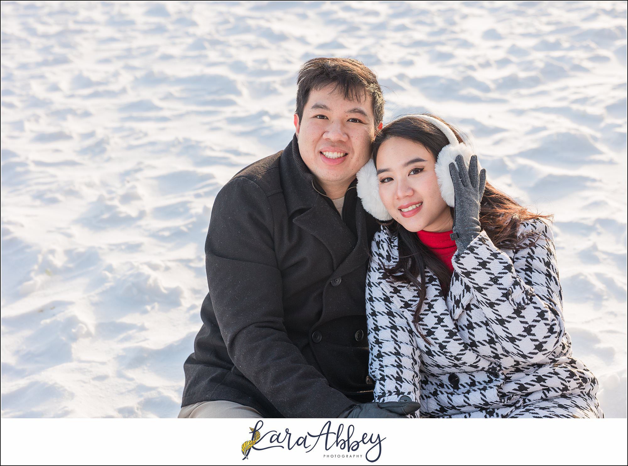 Winter Engagement Session at the Cathedral of Learning in Pittsburgh PA