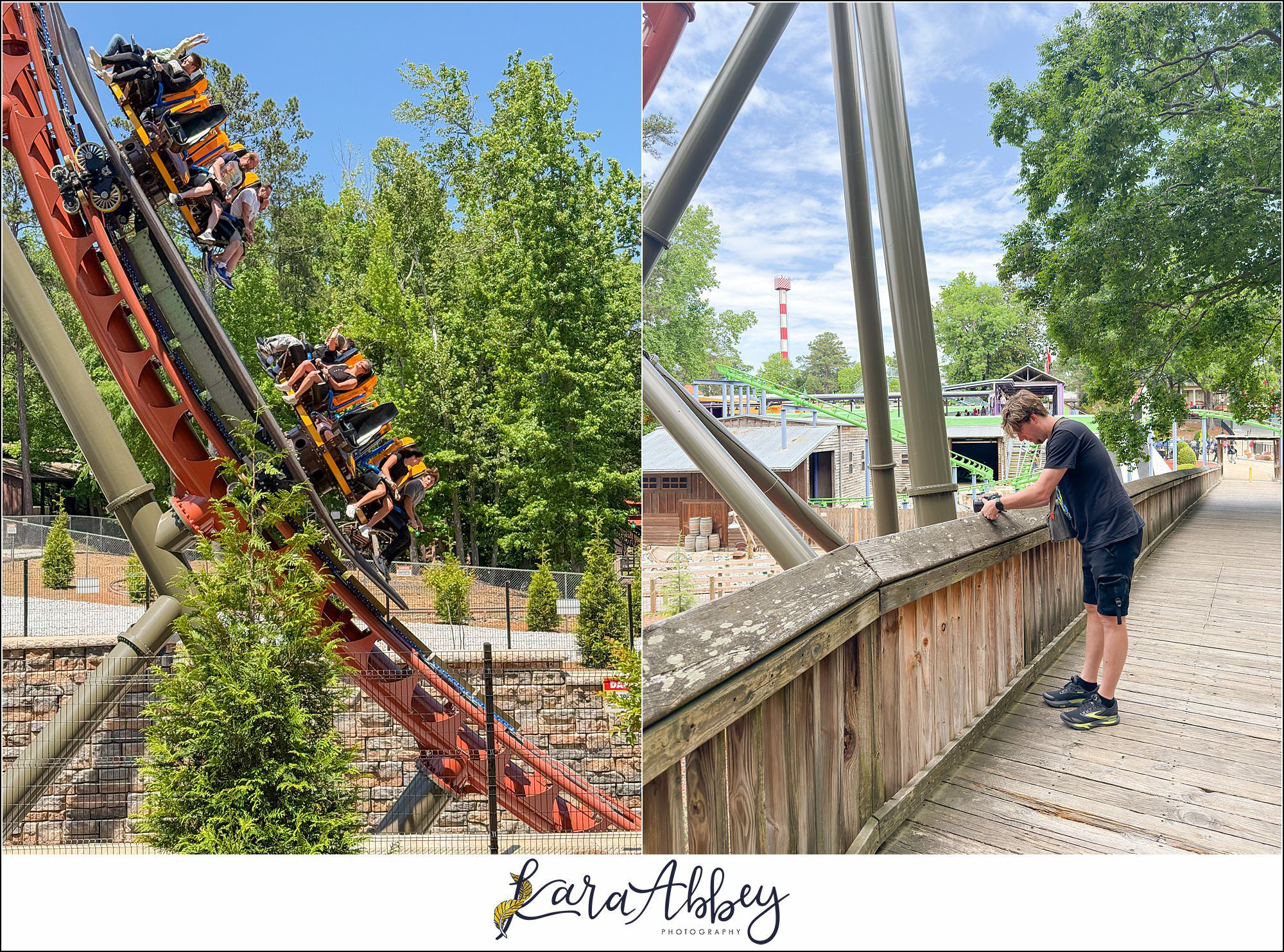 Riding Georgia Gold Rusher at Six Flags Over Georgia