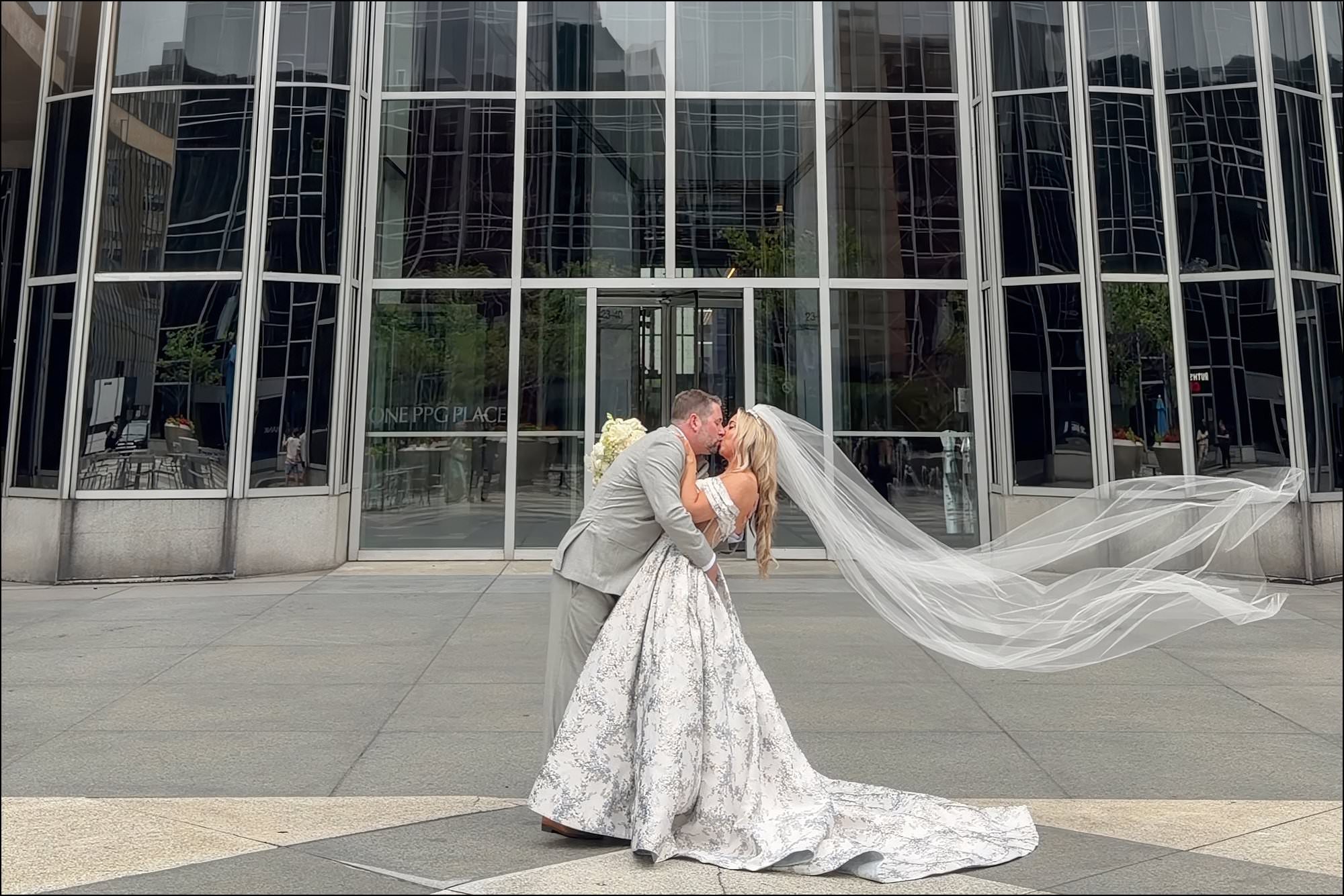Wedding Content Creation at Wintergarden at PPG Place in Pittsburgh PA